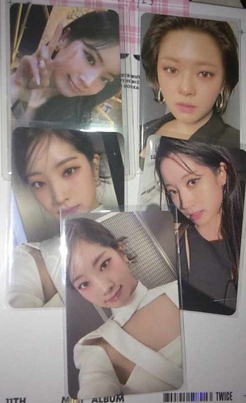 wts lfb ready to be photocards set
★ sana photocard set (on-hand), complete pob(on-hand),dahyun poca and jeongyeon(stbo) and dahyun soundwave pob
★1490 total (10 days dop) 
★ 1480 (payo)
★free pf
★ggx only
★gcash
★will give free random photocard