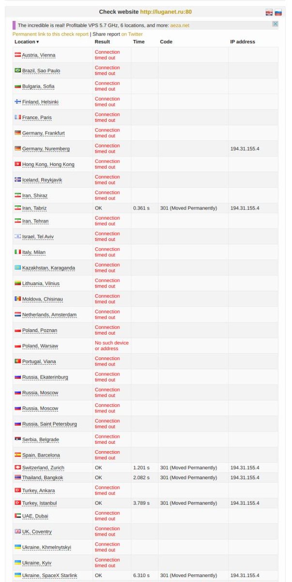 ITArmyUKR's tweet image. 💥Russian internet without interruptions in occupied territories? Not on our watch. The provider "Luganet" is still reeling from our onslaught and a long way from recovery. And while "Luganet" might suggest otherwise, let's not forget: Lugansk will always be Ukrainian.
#OpRussia