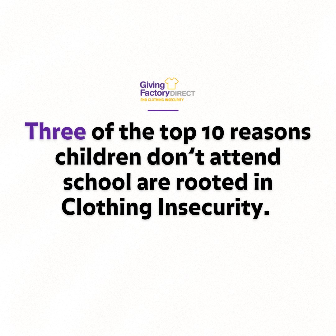 GivFacDirect's tweet image. By supporting our #ReadyforLearning initiative, you are putting the most critical clothing essentials directly into the hands of children — so they can continue to learn, grow, and feel confident in a healthier, supported learning environment.