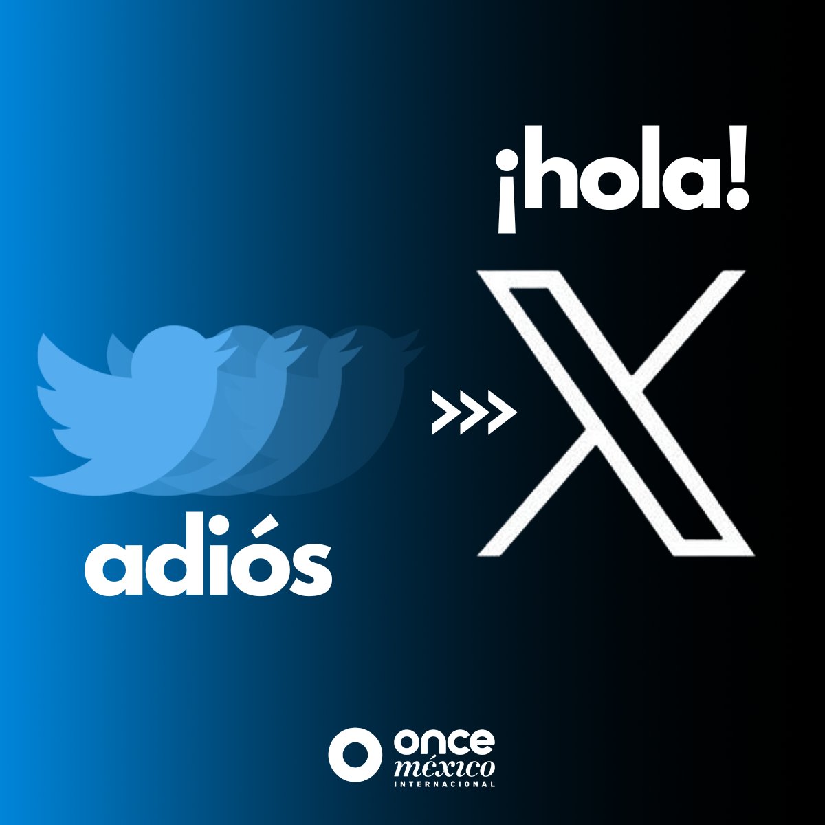 ElOnceMexico's tweet photo. Y “Larry” emprende el vuelo para que llegue una “X” 🤯😳. #ElonMusk decide darle un giro a Twitter para para potenciarla con #IA y convertir la plataforma en 𝕏.
Y ustedes, ¿extrañarán los “pajaritos azules”? 🧐
#OnceMexicoContigo https://t.co/hSMGd0hNG1