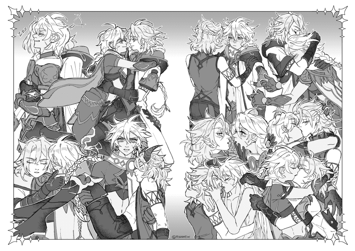 oh, it's time... ! my sfw double page spread for @aebetherzine ✨🫰 i went ham.... and everyone enabled me 🤭 #albether #aebedo