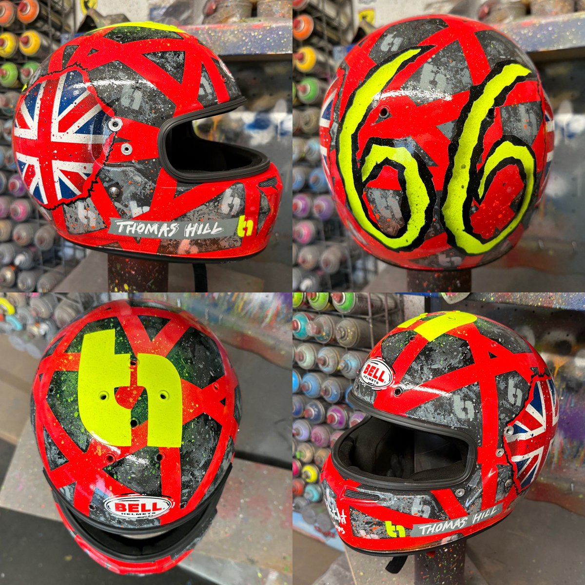DRAutoart's tweet photo. Brand new helmet commission finished today 🤩 Absolutely love the way this one has turned out using the the colour scheme from his kart #drautoartdesigns
#ukkarting #karting #kartinguk #superoneseries #helmet #bellhelmets #helmetdesign #helmetdesigns #helmetpaint #helmetpainter https://t.co/D9i0F0sFcJ