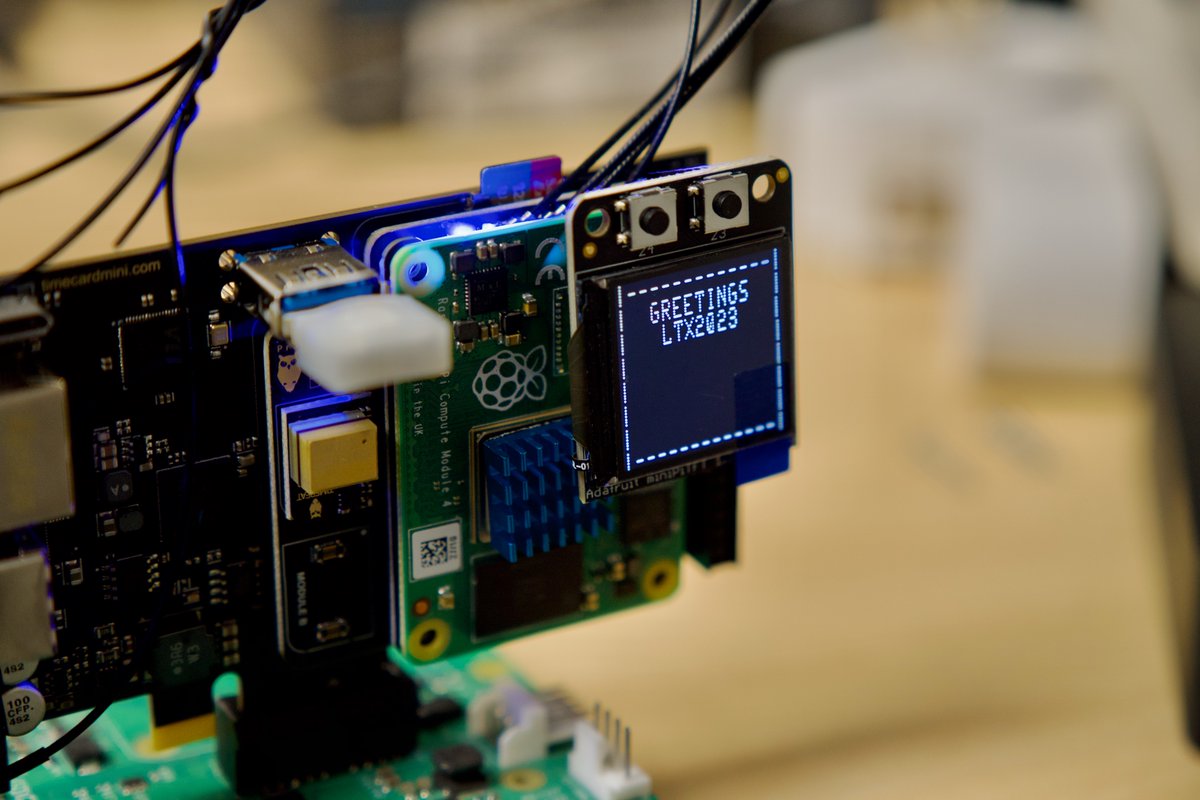 geerlingguy's tweet image. Greetings #LTX2023, bringing this @Raspberry_Pi + @TimebeatApp + @adafruit + @blinkstickrgb mashup this weekend... #LTX23