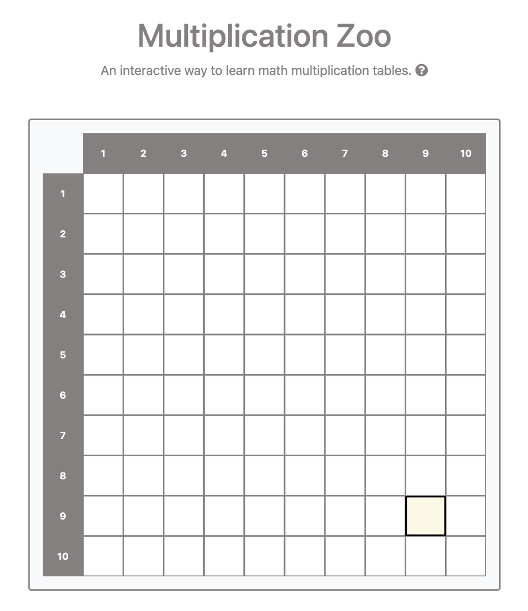 bavobbr's tweet photo. To help my kids learn multiplication in a fun way, I created a small webgame using visual tables.

Try it at https://t.co/VhVZf7L2ZD and let me know how it can be improved!

#math #multiplication #teach #edutwitter https://t.co/7VqN7ztCQL