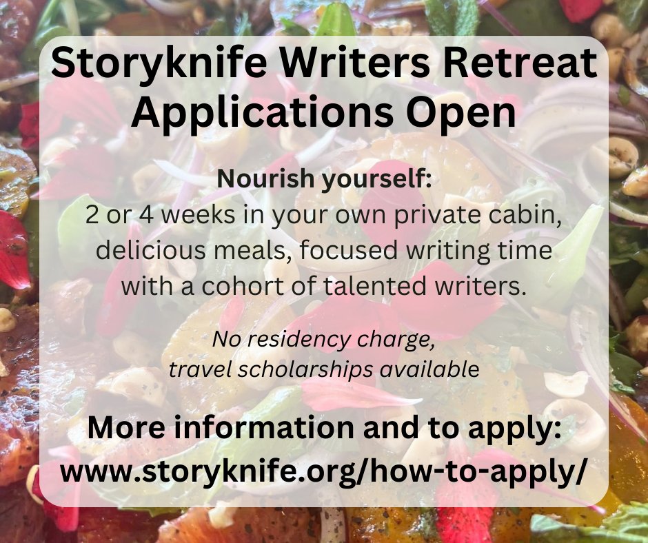 Writers, nourish yourselves with Alaska's beauty, splendid food, camaraderie with fellow writers, and the time and space to devote to your writing. 2 or 4 weeks, April through October. Some travel funding available. Apply now! storyknife.org