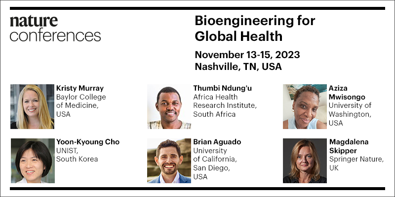 Nature Conferences (@natureconf) on Twitter photo Nashville and amazing speakers await you for #BE4GlobalHealth. Get your 🎟️at conferences.nature.com/Bioengineering…
<a href="/drkristymurray/">Dr. Kristy Murray</a>- <a href="/TexasChildrens/">Texas Children's</a>, Yoon-Kyoung Cho- <a href="/unistnbc/">UNIST</a>, <a href="/Thumbi_Ndungu/">Prof. Thumbi Ndung'u</a> <a href="/AHRI_News/">Africa Health Research Institute</a>, <a href="/AzizaMwisongo/">Aziza Mwisongo</a>- <a href="/PATHtweets/">PATH</a>, @BrianAguado- <a href="/UCSDJacobs/">UCSD Engineering</a>, <a href="/Magda_Skipper/">Magdalena Skipper</a>- <a href="/Nature/">nature</a> Nashville and amazing speakers await you for #BE4GlobalHealth. Get your 🎟️at conferences.nature.com/Bioengineering…
<a href="/drkristymurray/">Dr. Kristy Murray</a>- <a href="/TexasChildrens/">Texas Children's</a>, Yoon-Kyoung Cho- <a href="/unistnbc/">UNIST</a>, <a href="/Thumbi_Ndungu/">Prof. Thumbi Ndung'u</a> <a href="/AHRI_News/">Africa Health Research Institute</a>, <a href="/AzizaMwisongo/">Aziza Mwisongo</a>- <a href="/PATHtweets/">PATH</a>, @BrianAguado- <a href="/UCSDJacobs/">UCSD Engineering</a>, <a href="/Magda_Skipper/">Magdalena Skipper</a>- <a href="/Nature/">nature</a>