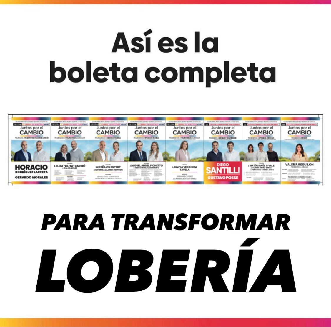 Vale_Reguilon's tweet photo. HAGAMOS EL CAMBIO DE NUESTRAS VIDAS 

@horaciorlarreta
@diegosantilli

#JuntosPorLoberia
#QueremosLoMismo https://t.co/h6YZT8YRV4