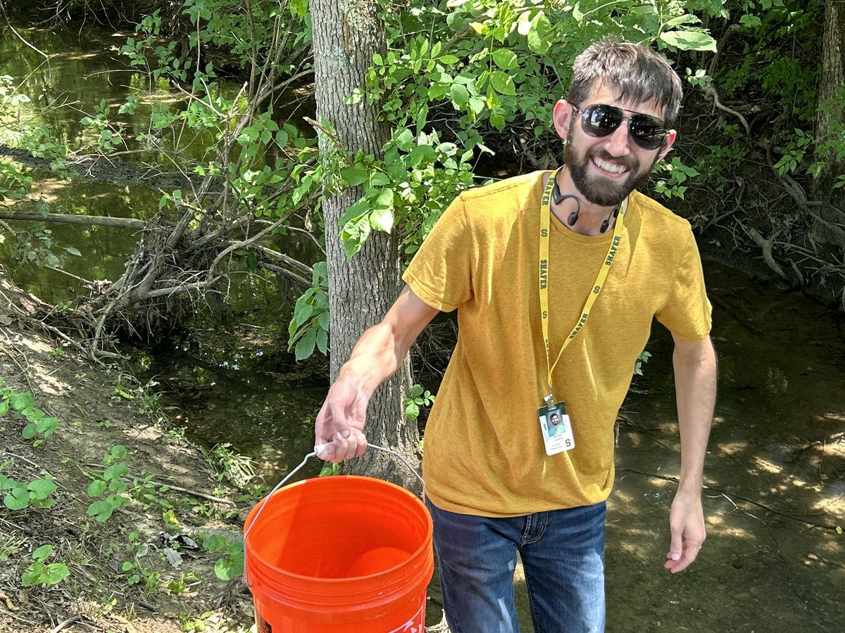 systematicpbl's tweet photo. Sumner County teachers analyzing water at Triple Creek Park with @The_Compact. @theTSIN #SumnerSTEM https://t.co/NVRsWiC4S6