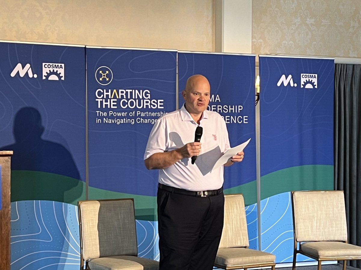 KrisJohnson_IOM's tweet image. Great to have ⁦@IMA_Today⁩  leaders addressing the COSMA meeting. Two great pros in Mark and Gordy