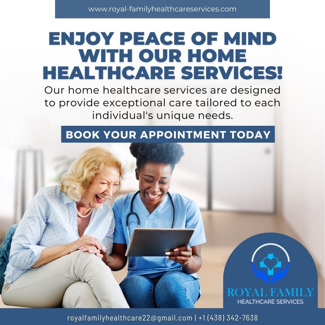 Our home healthcare services are designed to provide exceptional care tailored to each individual's unique needs.

#royalfamilyhealthcareservices #SeniorHealthcare #CompassionateCare #PersonalizedServices #QualityofLife #Dignity #SupportiveEnvironment #ElderlyCare