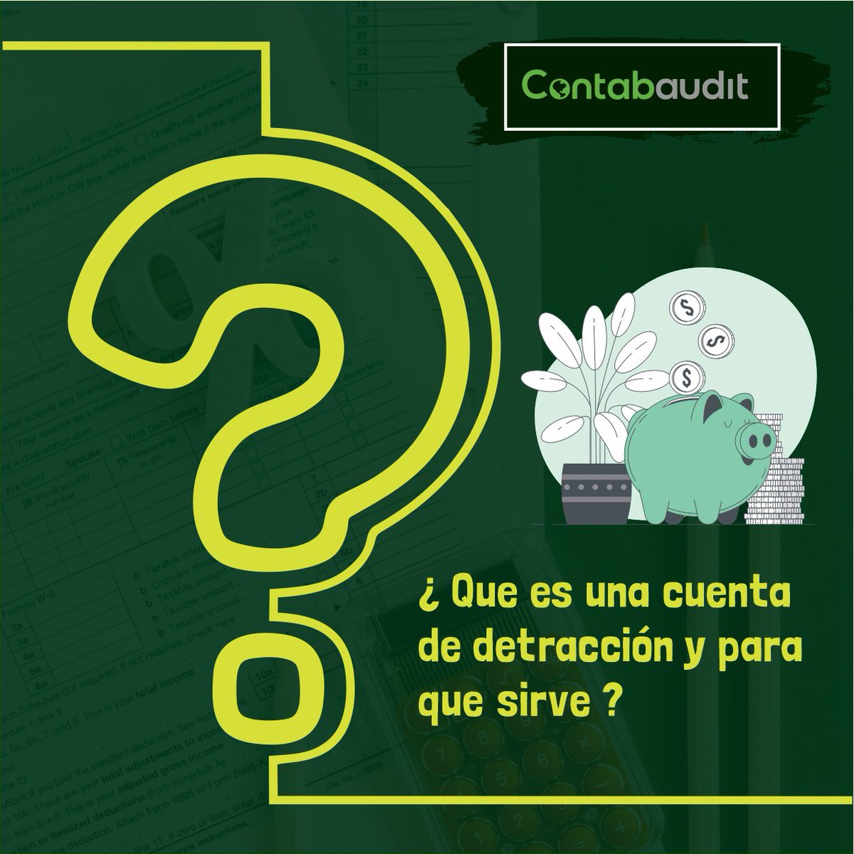 ContabauditPeru's tweet photo. #contabaudit 💚¿Qué es una cuenta de detracción y para que sirve?
👇En este post te lo contamos...👇
#Contabilidad #Sunat  #Tributario https://t.co/MVznn8LxLx