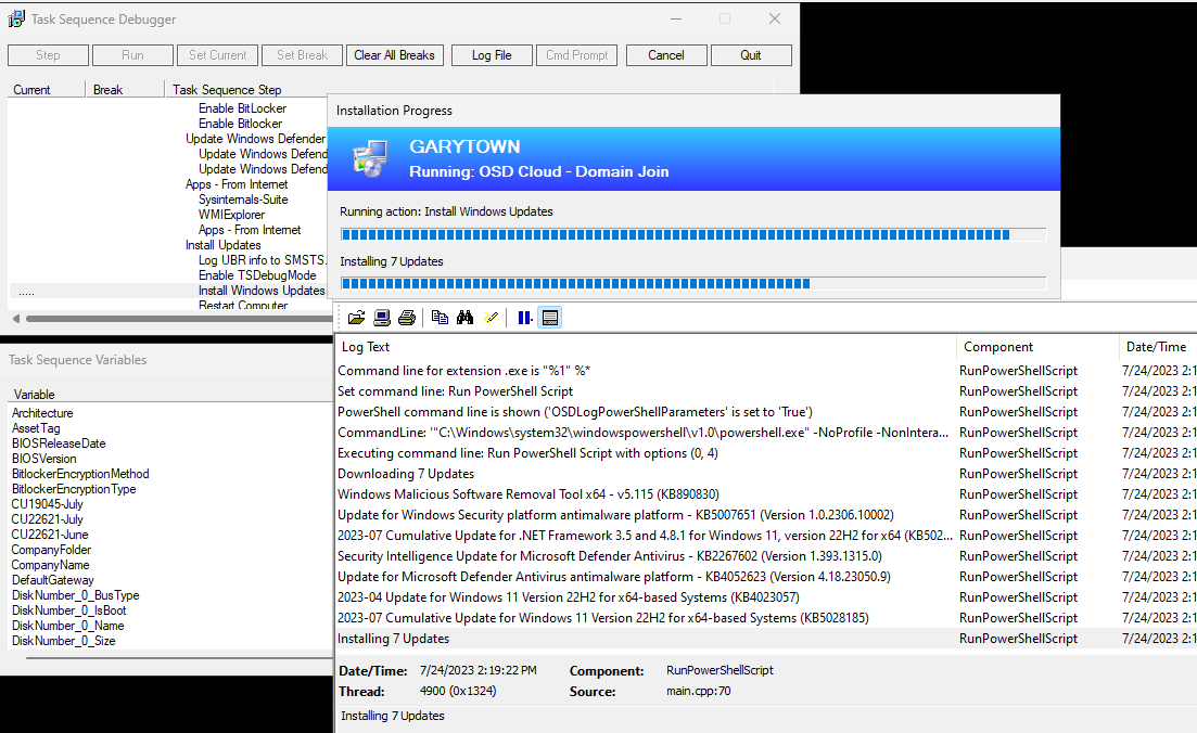 OSD Day - July 31st <a href="/tcsmug/">TCSMUG</a> 

Want to run #Windows Update in your #ConfigMgr TS and skip the built in Apply Updates Step?  #PowerShell FTW.

TS Tips, Debugging, Troubleshooting and OSD
eventbrite.com/e/tcsmug-osd-d…

<a href="/miketerrill/">Mike Terrill [MVP]</a> <a href="/SeguraOSD/">David Segura | MVP | Recast Software</a> <a href="/jarwidmark/">Johan Arwidmark</a> <a href="/mniehaus/">Michael Niehaus</a> <a href="/abetterpc/">Brian Mason</a> #OSDCloud