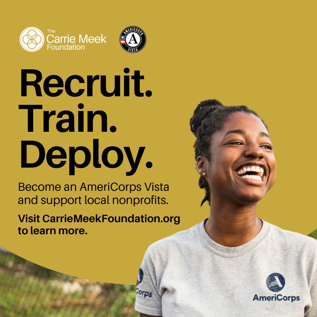 APPLY NOW: Capacity Building VISTA Volunteer

The Carrie Meek Foundation will hire 11 paid volunteers through our AmeriCorps VISTA Program. The full-time positions will help enhance the capacity of Foundation grantees to deliver services more effectively.