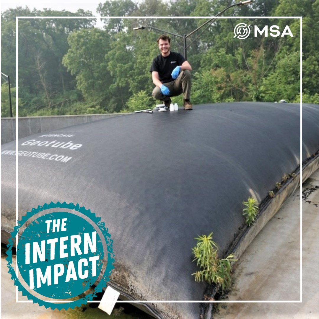 MSAOnline's tweet photo. Giant #trampoline? Nope! Low-tech, low-cost solution to dewatering &amp; stabilizing #biosolids - an applied research project that #WaterEngineering #Intern Jake has been integral in planning, field sampling &amp; analyzing results for. Jake comes to us from @michigantech. #InternImpact https://t.co/uog2mACxGp