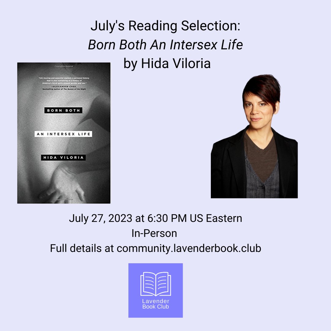 Join us this Thursday for July's book selection! We hope to see all our Lavenders there!