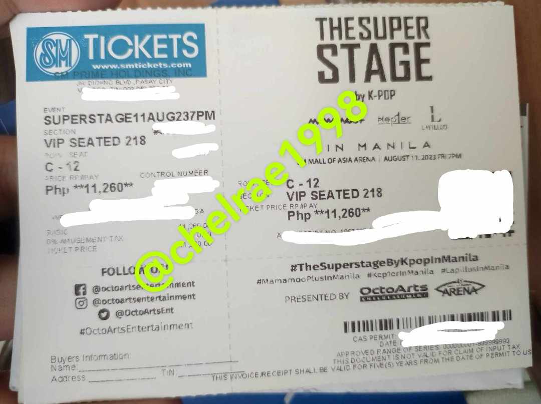 chelrae1998's tweet photo. @pajihoonxxx hello! Baka looking for super stage ticket ka po? Or baka you know someone na gusto? 💕 I'm selling mine at a discounted price na po. ☹️ Would appreciate any help or reply po https://t.co/uP80h6gqOM