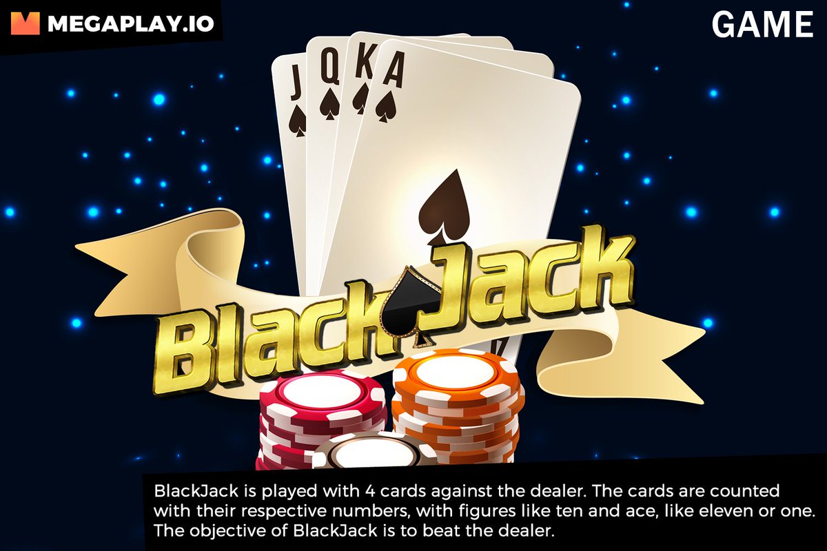 Blackjack is a 🎮card game that pits the player against the dealer. It is played with 4 decks of cards🃏. The objective of Blackjack is to beat the dealer.🎆🤩

🐯 Play Now: megaplay.io/original-games…

#Games #Slot #PlayNow #Binance #Bitcoin #Ethereum #Cryptocurrency #Giveway