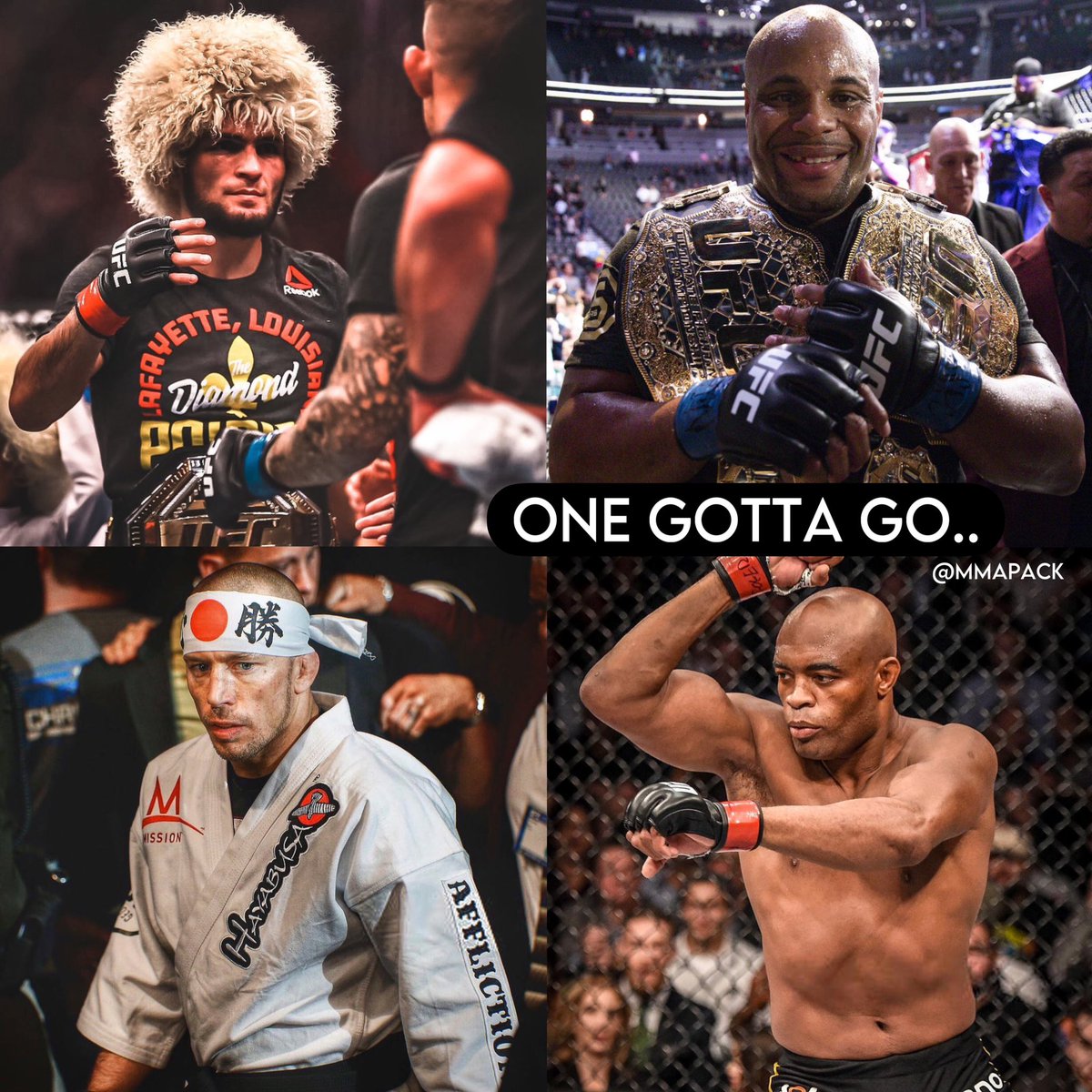 RT @MMAUNCENSORED1: One gotta go and all their titles and wins.. #UFC #MMA https://t.co/BitGG8Hnpo