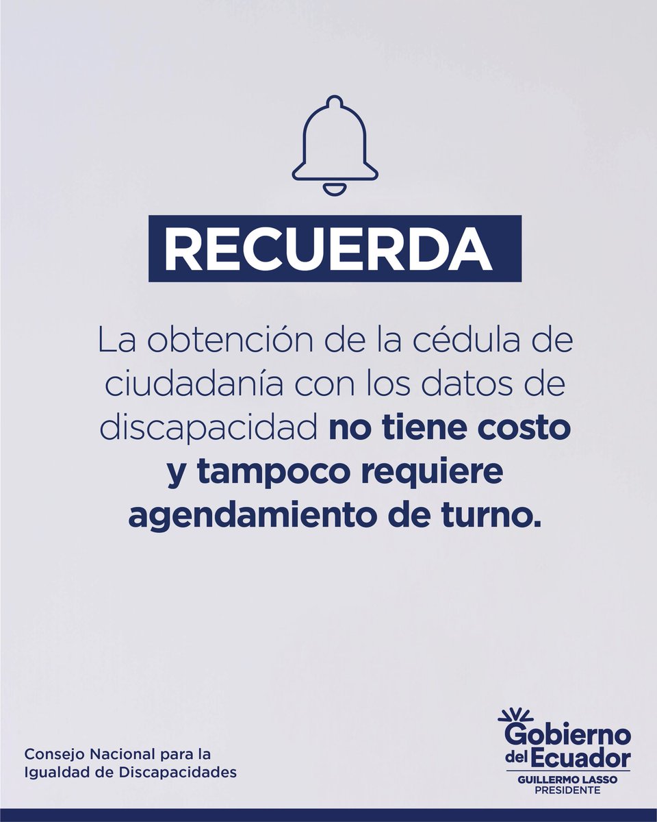 conadisecu's tweet photo. Realiza la actualización de la discapacidad en tú cédula de identidad. 
Para más información ingresa al siguiente link: https://t.co/Rgkh8CMsdk https://t.co/hUWKvVoce8