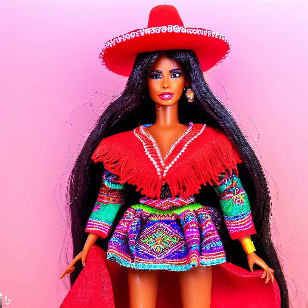 dragondeonix's tweet photo. La versión #Barbie #peruana según la #InteligenciaArtificial #AI https://t.co/ygb64tmruE