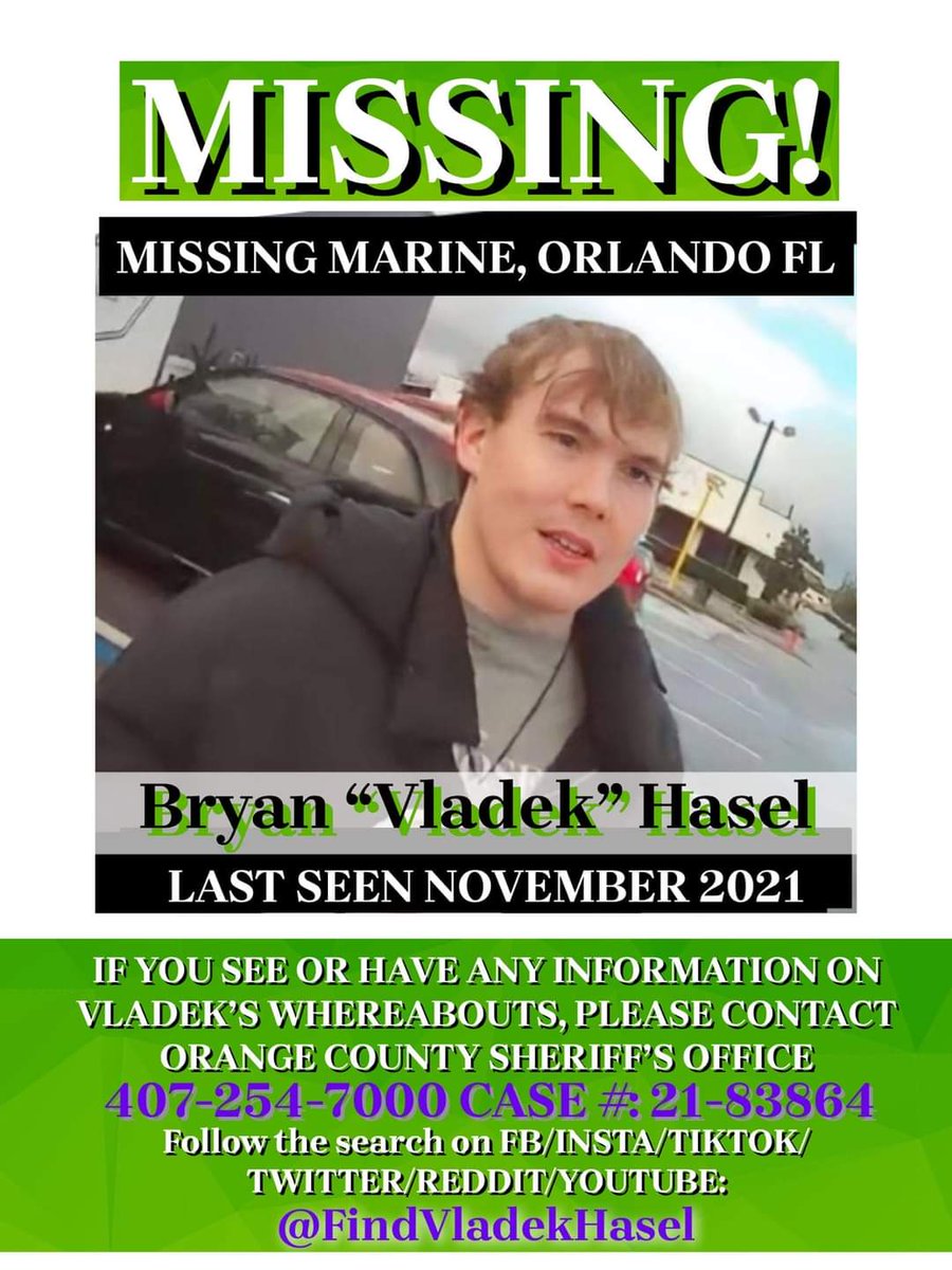 💚 Please Share 💚
#VladekHasel is #MISSING 
from #Orlando #Florida 
#MissingPosterMonday 
#MissingPerson 
#FindVladek #TeamVladek 💚