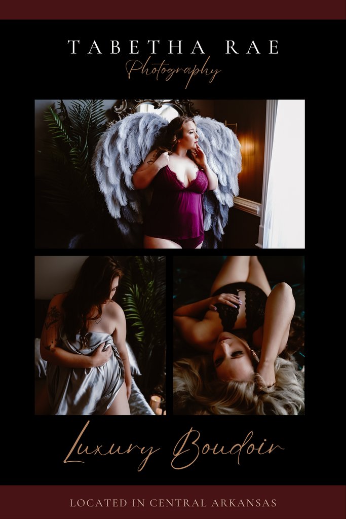 Located in Central Arkansas, Tabetha Rae Photography offers a luxury boudoir experience to empower women to love the body they are in. We want to have you feeling like the BEAUTIFUL, CONFIDENT, and STRONG woman we know you are, we’re just here to help you see it!
