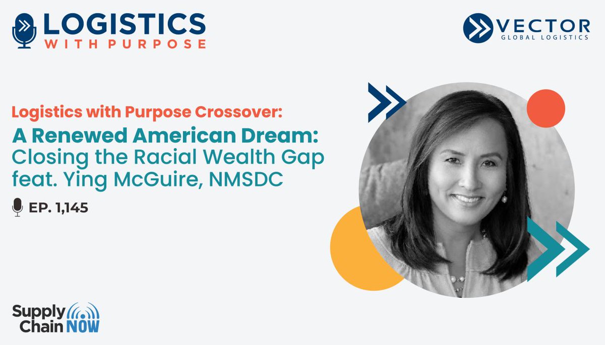 ScottWLuton's tweet photo. In this "Logistics with Purpose" episode, Ying McGuire, CEO &amp; President of the National Minority Supplier Development Council, shares how she's helping ensure all communities gain new opportunities &amp; chase their dreams. https://t.co/nsEEueGlqw #supplychain #procurement @NMSDCHQ https://t.co/NNvLYP12qL