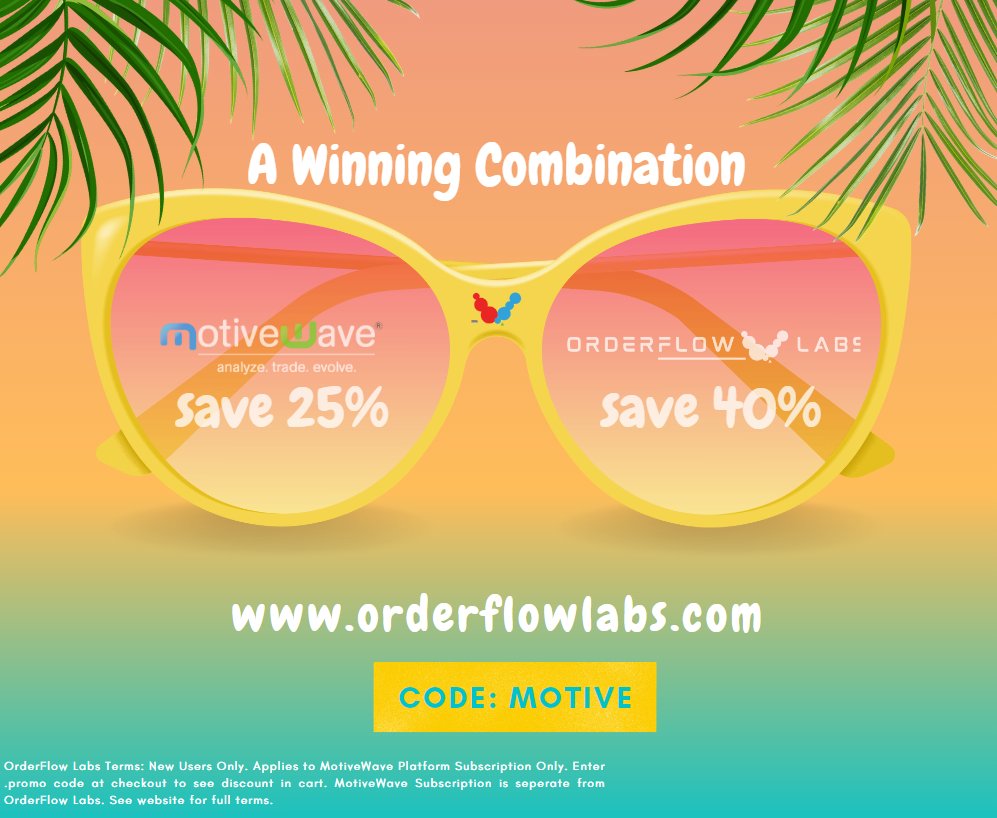 We love our friends <a href="/MotiveWave/">MotiveWave Software</a> and highly recommend checking out their summer sale. In fact, we will sweeten the pot with an offer of our own for MotiveWave users. 🔥👇

ICYMI, <a href="/MotiveWave/">MotiveWave Software</a> hosted us for a webinar last year:
tinyurl.com/s4r3qe