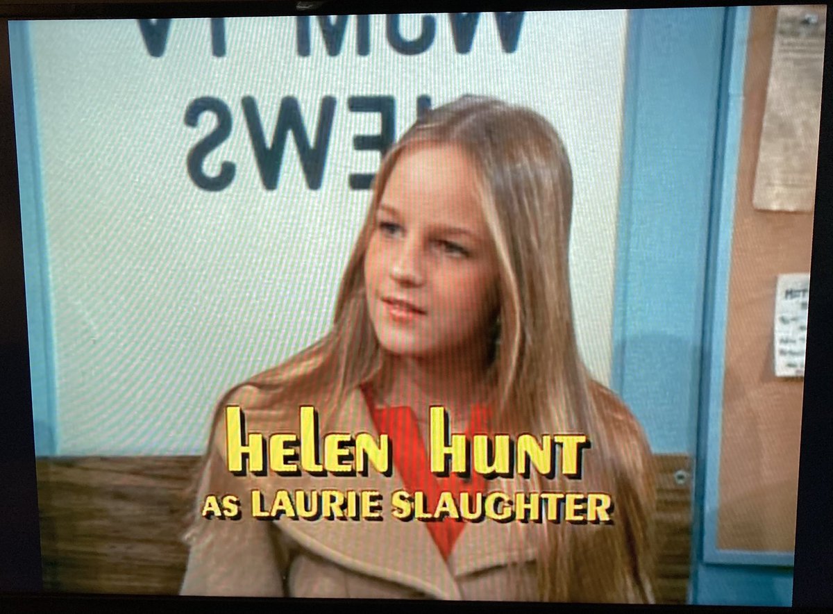 What the hell! Watching the last season of the Mary Tyler Moore Show and … Helen Hunt? I didn’t even know she’s from Minnesota! https://t.co/kDgZUygU9L