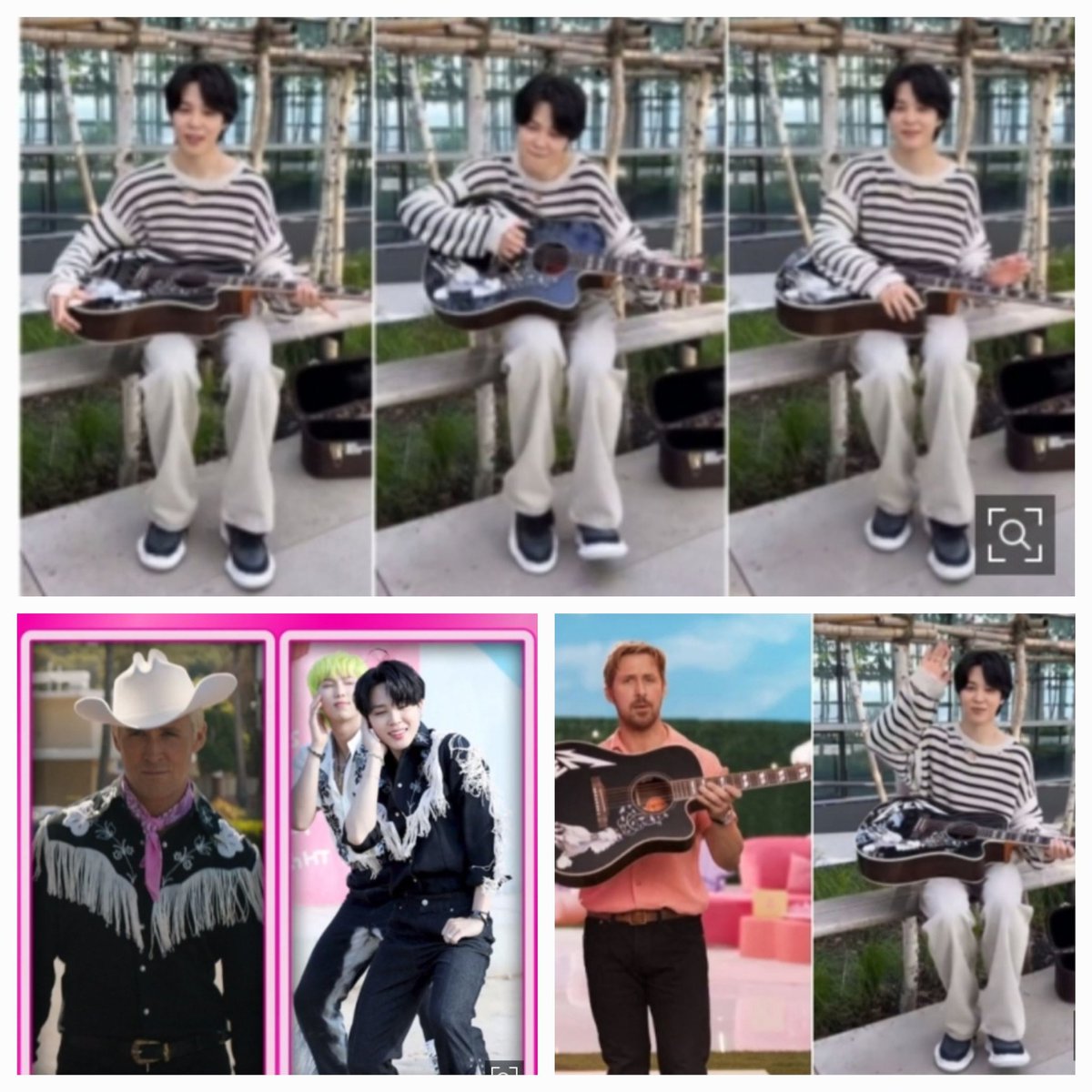 LykeriaP's tweet photo. July 25,2023 Jimin's Naver articles
"맘에 들어요!" BTS 지민, 라이언 고슬링 '바비' 켄 기타 받았다 (출처 : JTBC | 네이버 TV연예)
🔴 https://t.co/FyQtdyCria
#GoBarbie
#BarbieMovie
#JiminxPJM
#JiminxBarbiexKen https://t.co/QDZFkrBId8