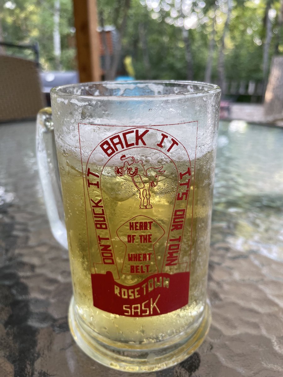 One of my vintage small town Sask  beer mugs. Great slogan Rosetown!!
#smalltowns