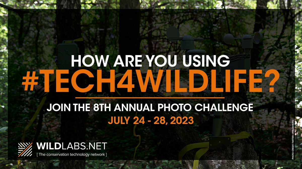 WILDLABSNET's tweet photo. Welcome to Day Two of our eighth annual #Tech4Wildlife Photo Challenge! We've already seen amazing entries from conservation tech users and makers around the world, and we can't wait for what's in store!  

Join the challenge with the hashtag #Tech4Wildlife now through July 28th. https://t.co/UgKvxeqGCc