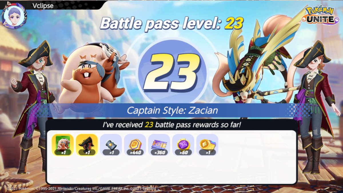 Battle Pass 17 - Captain Style: Zacian