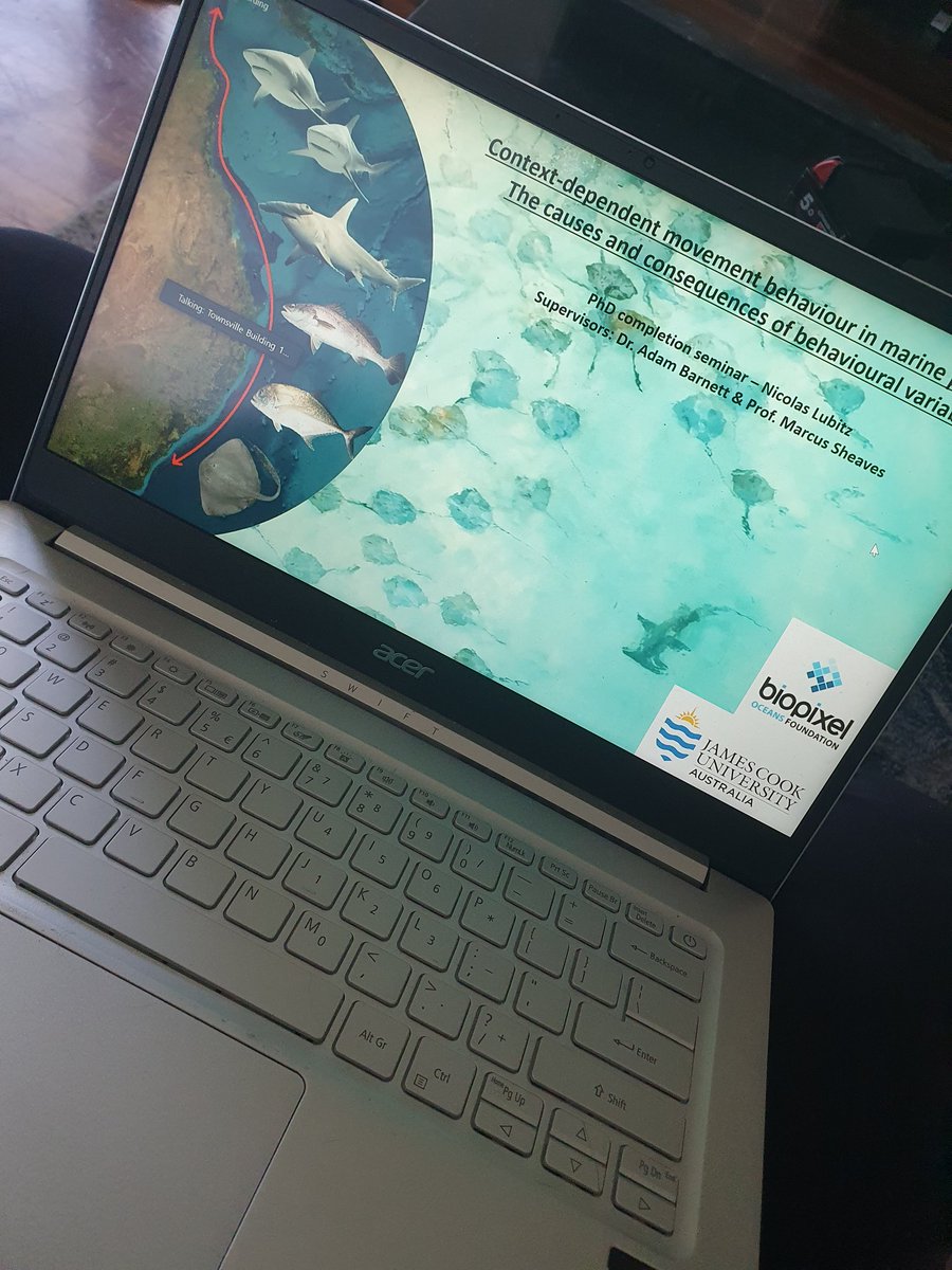 Congrats to <a href="/nic_lubitz/">Dr Nicolas Lubitz</a> for his pre completion seminar today! 🦈