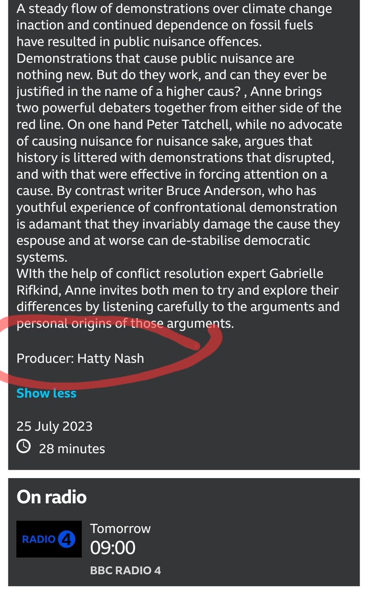The last thing I worked on during my traineeship was this episode of Across The Red Line on civil disobedience and protest.

 You can hear it at 9am on <a href="/BBCRadio4/">BBC Radio 4</a> tomorrow morning 😊

bbc.co.uk/programmes/m00…