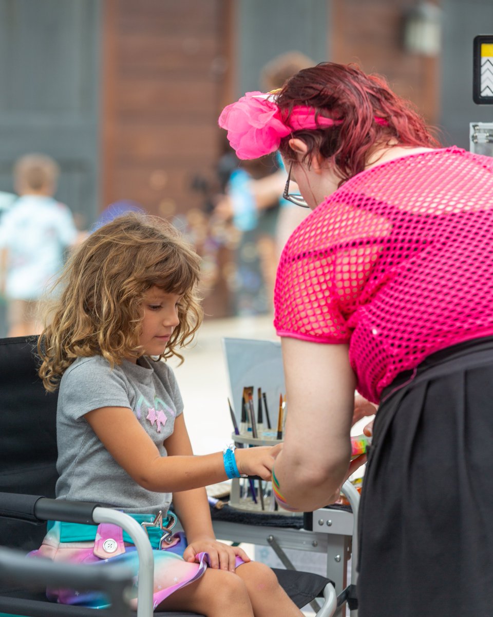 EarlScruggsFest's tweet photo. The legacy lives on! 🙌🪕✨ Our Land of Rhythm Kid Zone offers kid-friendly activities, including face painting, games, an instrument “petting zoo"", and more! Thanks to our friends at @UptownShelby and Visit Cleveland County for hosting the Kid Zone! https://t.co/mMYgkZbcvi
