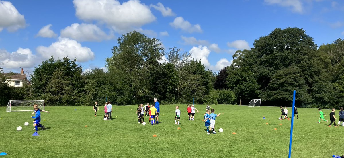 TheFDP2005's tweet photo. Excellent first day at @EuxtonCEPrimary for the first of our two Summer Football Courses 2023. Well done to all. See you tomorrow for day 2 ⚽️⚽️⚽️ https://t.co/etolllnqkh