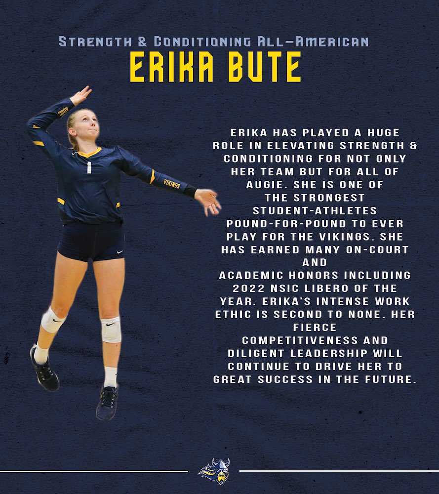 RT @augiestrength: S&C ALL-AMERICAN
Erika Bute @AugieVolleyball 
#BuildingChampions https://t.co/TS6XEta2F9