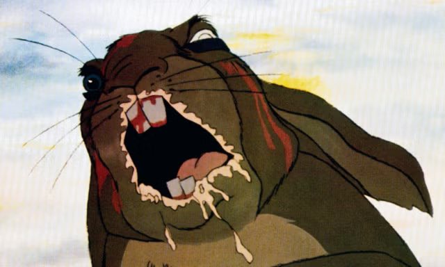 GettingShirty's tweet photo. @PicturesFoIder Watership Down. 

Children’s movie, my arse! https://t.co/zMu8cEY0iy