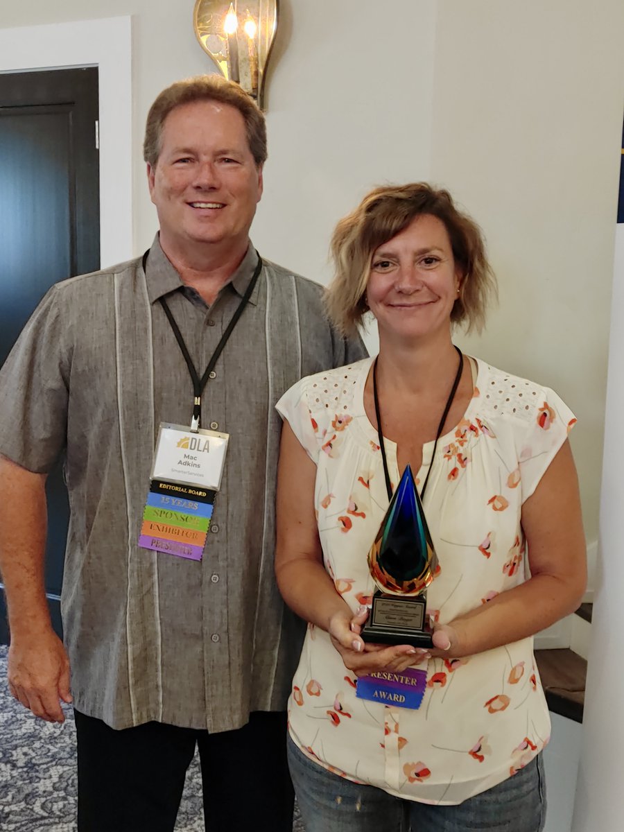 SmarterServices's tweet photo. We are proud to recognize Dr. Alison Binger as the 2023 recipient of the SmarterServices' Wagner Award for Outstanding Leadership in Distance Learning Administration at this year's Distance Learning Administration Conference! https://t.co/OTLTf6Cg5y