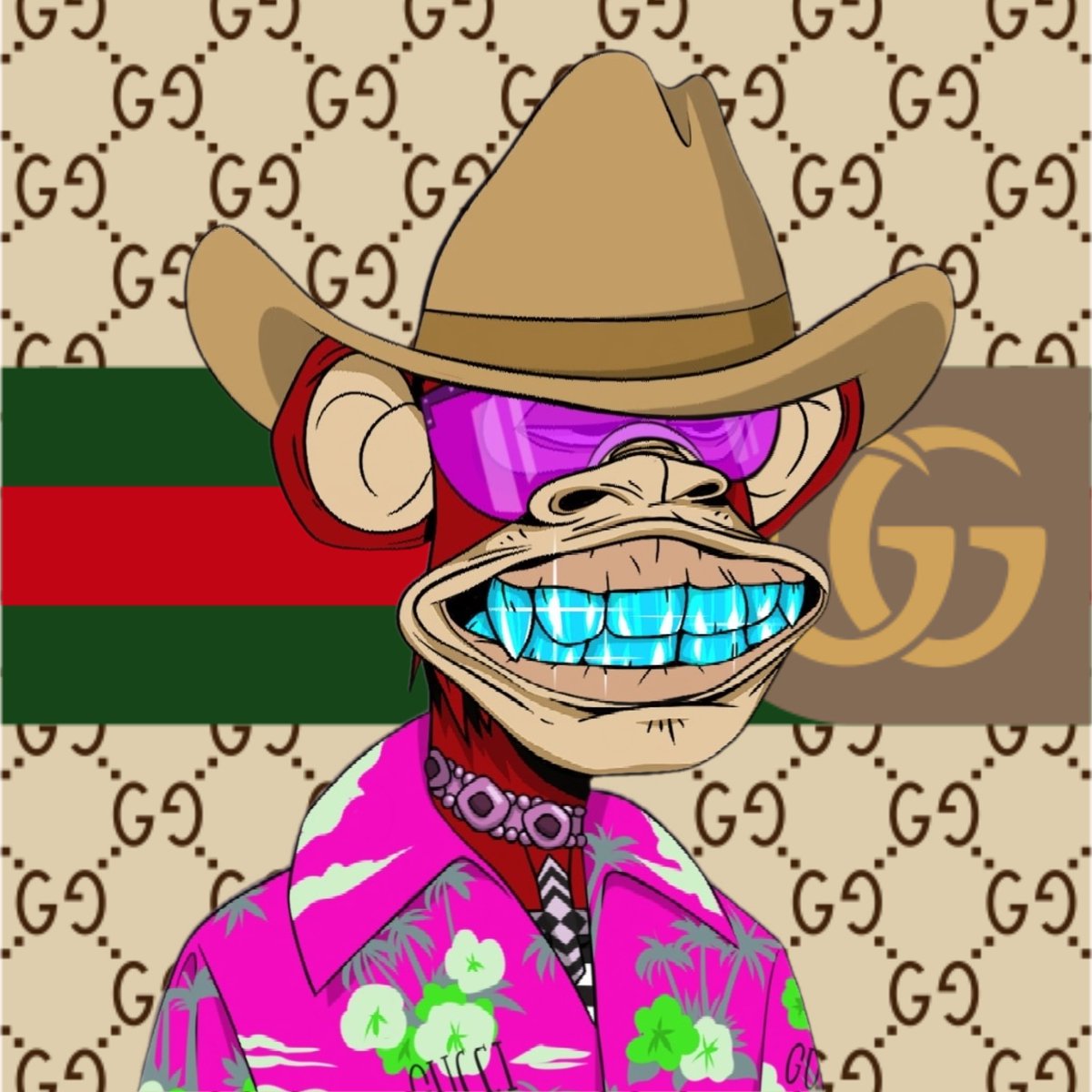 Feeling pretty Gucci this week with the <a href="/10KTFshop/">Wagmi-san</a> "Send It" mission. #IYKYK Hoping to get a matching <a href="/gucci/">gucci</a> physical to go with my #GucciGrail #DiamondGrill #BAYC #Loveparade