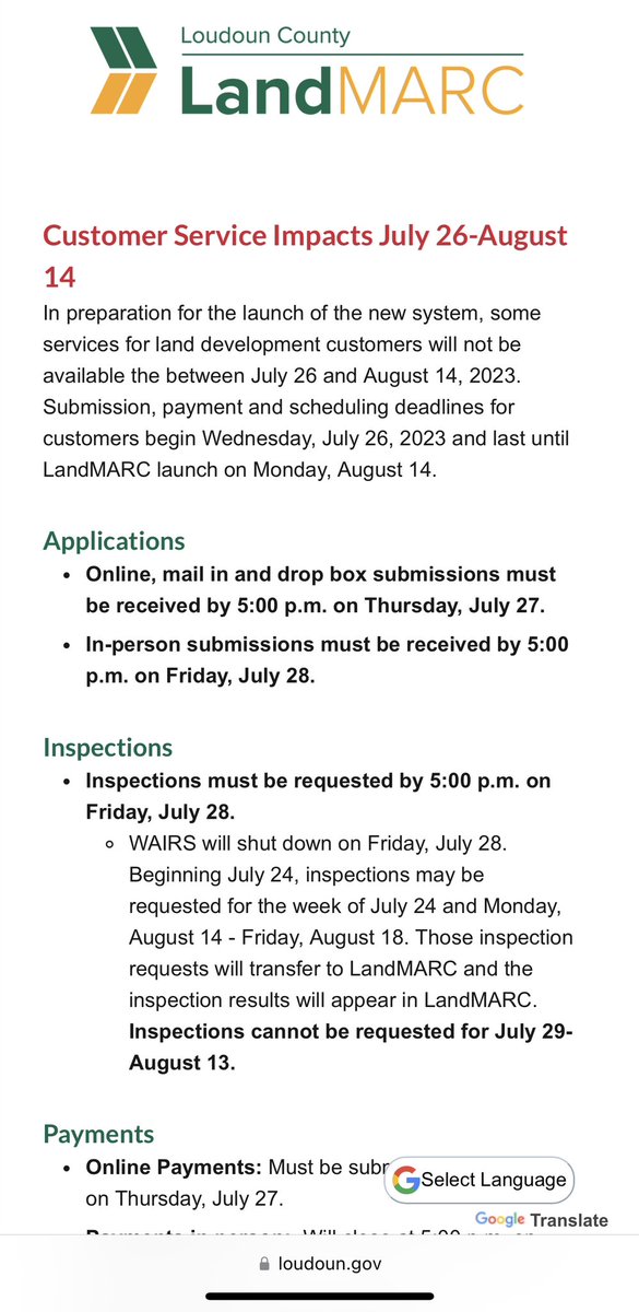 Loudoun County Department of Building &amp; Development <a href="/LoudounCoGovt/">Loudoun Co. Govt.</a> is rolling out a new system. Us licensed contractors will no longer have to use two platforms in the trade permit process 👏, click below to be aware of downtime ⬇️

loudoun.gov/5823/LandMARC-…