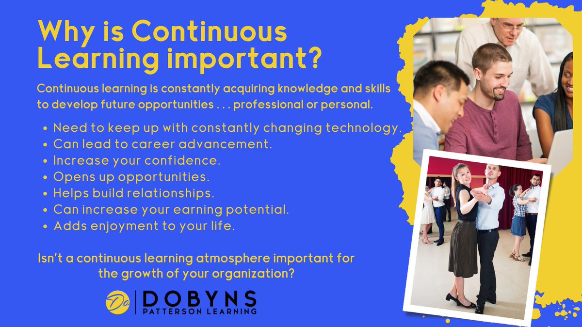 DobynsPatterson's tweet photo. Continuous #learning is for everyone. https://t.co/vP9X4kvSsR