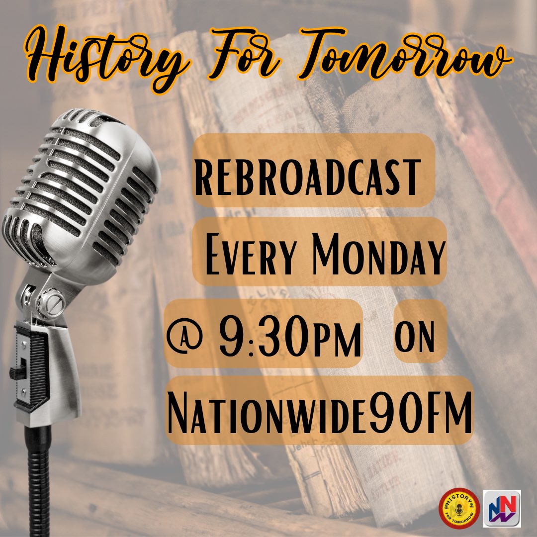 Hey HFT Fam! Check out our rebroadcast of last Saturday's show on Chinese Immigration tonight at 9:30pm on Nationwide 90FM! #history #explore #historyfortomorrowja