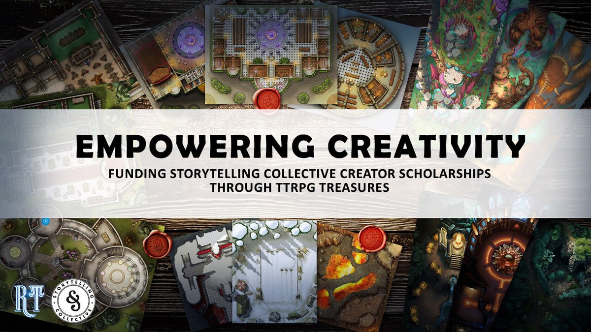 We are excited to announce our @Crowdfundr to raise funding for scholarships to @StorytellingCol! Help us raise money to empower more individuals in the ttrpg community to pursue their dreams! Rewards include maps, stock art, adventures, and more: crowdfundr.com/empoweringcrea…