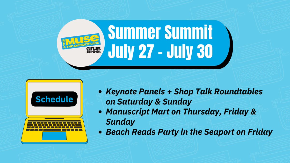 #Muse23's Summer Summit kicks off with Day 1 of the #ManuscriptMart! To view the full July Summit schedule, visit bit.ly/3QdDhBg (and if you haven't yet, register now for the Muse before Friday, 7/28, at NOON: museandthemarketplace.com)