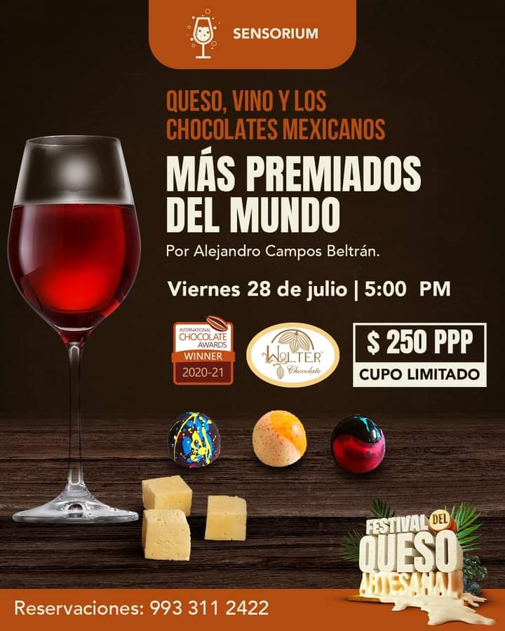 Los esperamos este viernes en el <a href="/QuesoTabasco/">Festival del Queso</a> en #Tenosique #Tabasco. Nos vamos a divertir mucho probando los chocolates más premiados del mundo!!