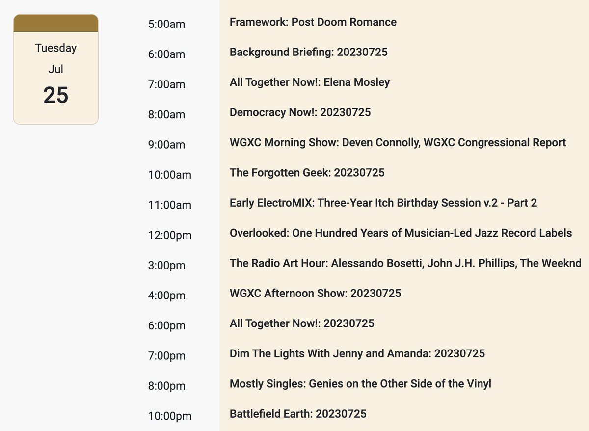 Tuesday tune in One Hundred Years of Musician-Led Jazz Record Labels with Rob Saffer; the WGXC Congressional Report; Deven Connolly, Cornell Cooperative Extension for Columbia and Greene Counties Communications Manager, previews the Greene County Youth Fair and other CCE events.