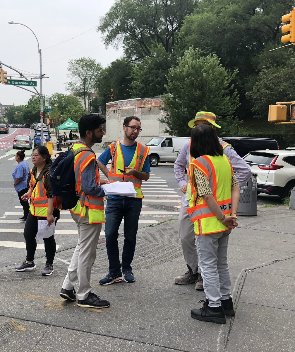apaartybans's tweet photo. Called a meeting last week of the many DOT units required to redesign an intersection for bus and bike improvements. Had reps from roadway milling &amp; paving, sidewalk concrete, traffic signal design, geometric design, and of course, transit development. It takes a village! https://t.co/avKkEWFZ1H