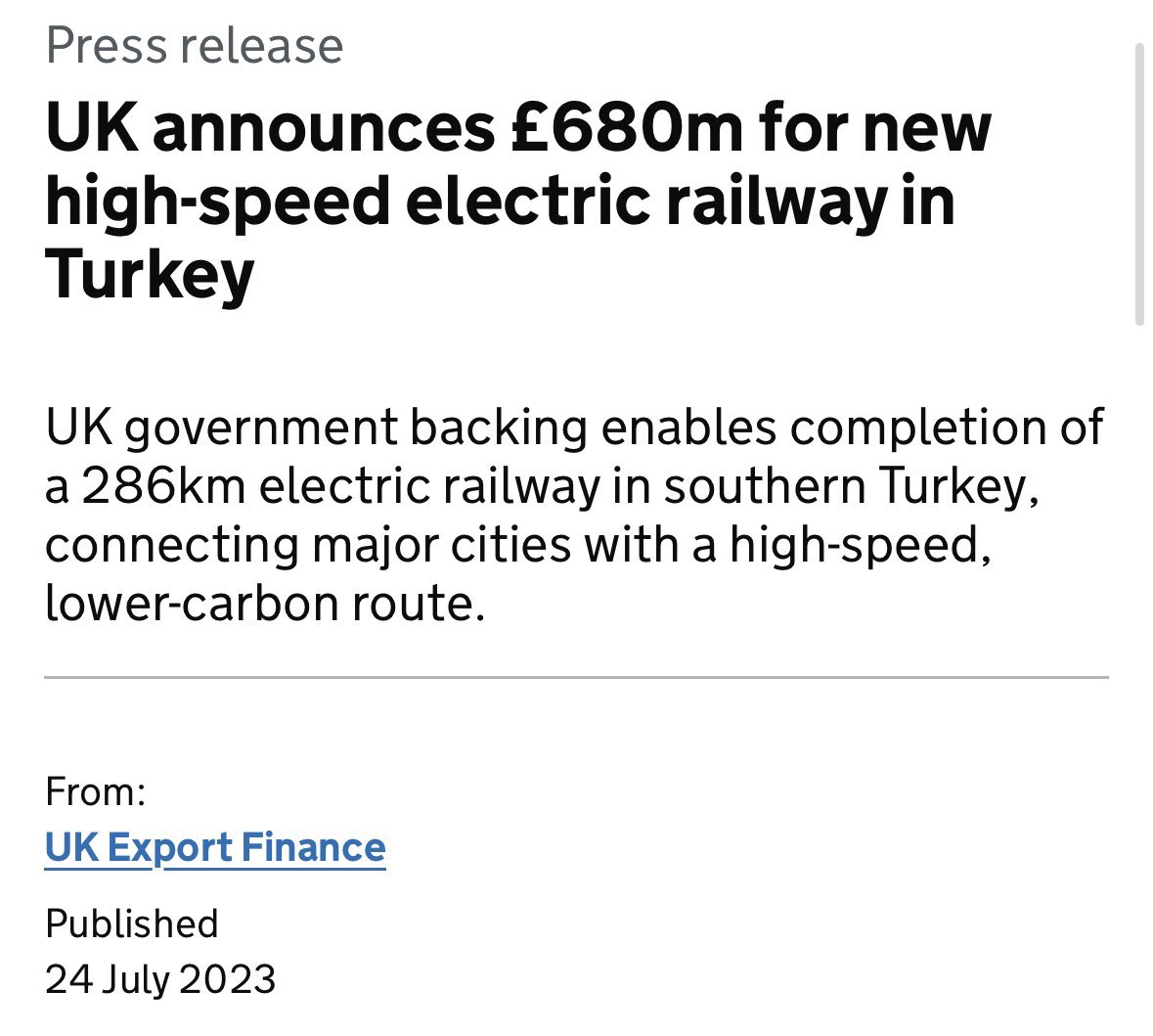 So we can’t afford to keep our own ticket offices open - but we can afford to build a new line in Turkey? 🤷🏻‍♂️ #SaveTicketOffices